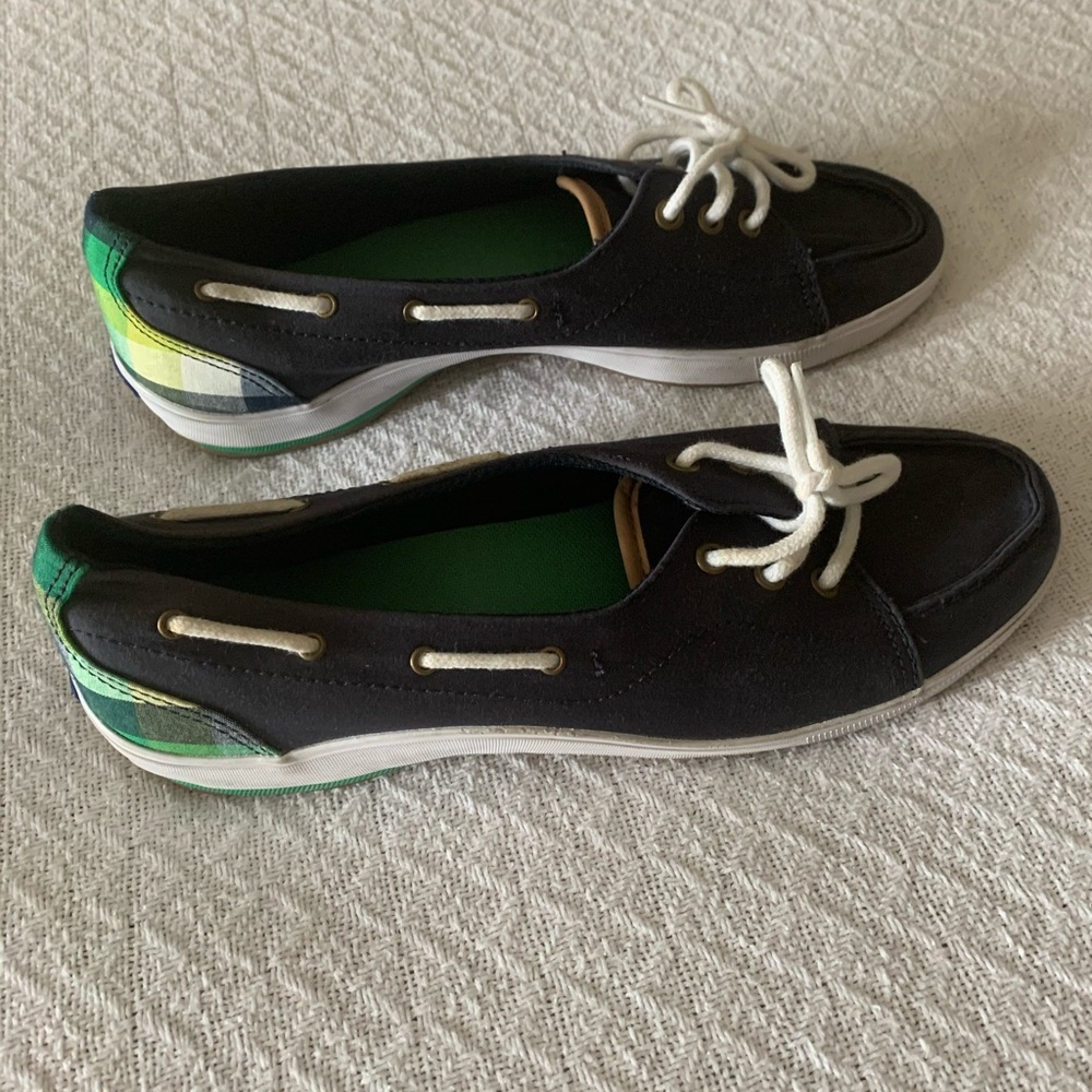 Keds sport plaid slip-on boat shoe